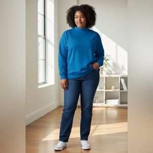 Vintage Gitano White Blue Pullover Women’s Sweatshirt